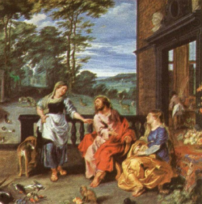 Christ at the House of Martha and mary, Peter Paul Rubens